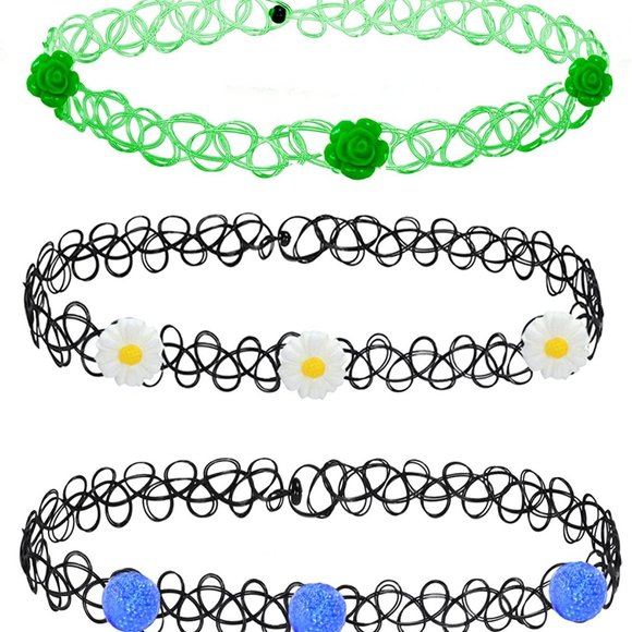 Choker Necklace Set of 12 Henna Tattoo - Picture 5 of 8